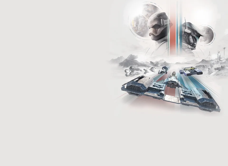 Wide STAR WARS: Galactic Racer key art with racing craft speeding along a light desert horizon